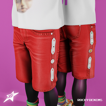 Rockstar High Waisted Denim Shorts main image 1